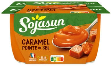 Dessert au soja caramel pointe de sel