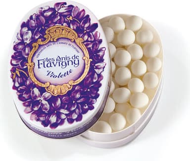 Boite ovale violette