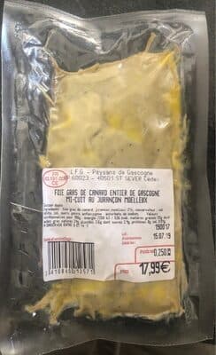 Foie gras de canard entier de gascogne mi cuit