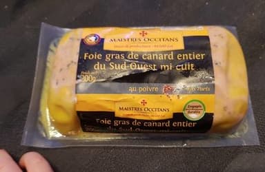 Foie gras de canard entier du sud ouest mi cuit