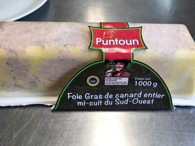 Foie gras canard mi cuit