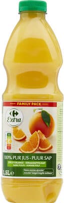 100% pur jus orange sans pulpe