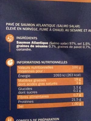 Pavé de saumon mi cuit sésame et pavot