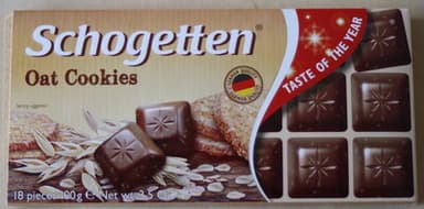 Schogetten Ciocolată cu lapte cu bucățele de biscuiți cu ovăz
