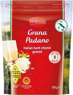 Grana Padano Italian hard cheese grated