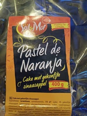 pastel de naranja