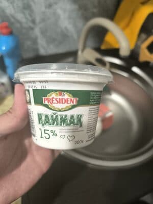 Сметана 15% PREZIDENT