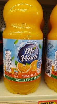 Miwadi No Added Sugar Orange 1 Litre Double Concentrate