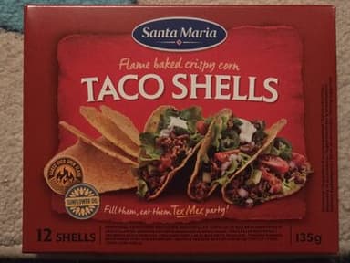 Flame baked crispy corn taco shells