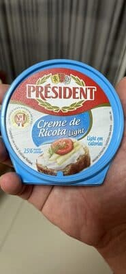 Creme De Queijo Ricota Light Président Pote 200g