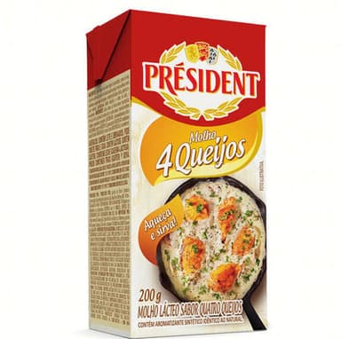 Molho 4 Queijos Président Caixa 200g