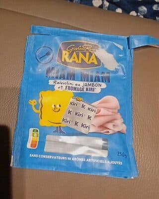 Raviolini au jambon et fromage Kiri