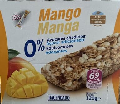 Barritas de cereales mango