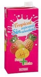 Fruta y leche tropical sin azúcares añadidos