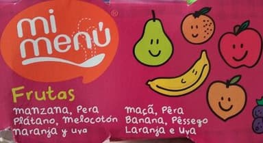 Mi menu frutas