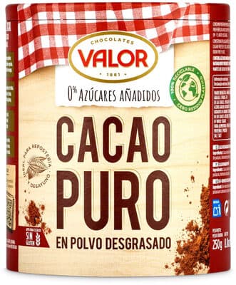 Cacao puro en polvo desgrasado