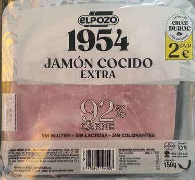 Jamón cocido extra 1954