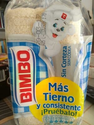 Pan de molde sin corteza