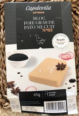 Bloc de foie gras de pato mi cuit
