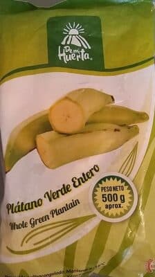 Plátano verde entero