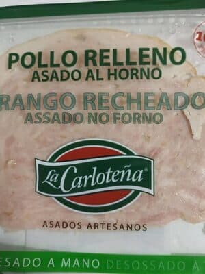 Pollo relleno asado al horno