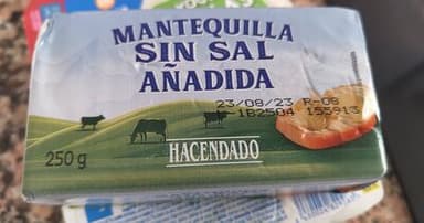 Mantequilla sin sal