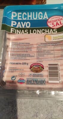 Pechuga de pavo reducido en sal finas lonchas