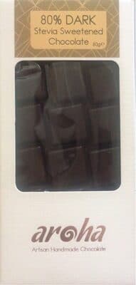 Stevia Tatlandırıcılı %80 Bitter Çikolata