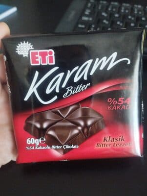 Eti Karam %54 Kakaolu Bitter Çikolata