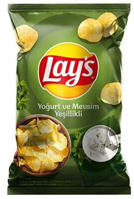 Yoğurt ve Mevsim Yeşillikli Patates Cipsi
