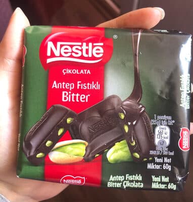 Antep fıstıklı bitter çikolata