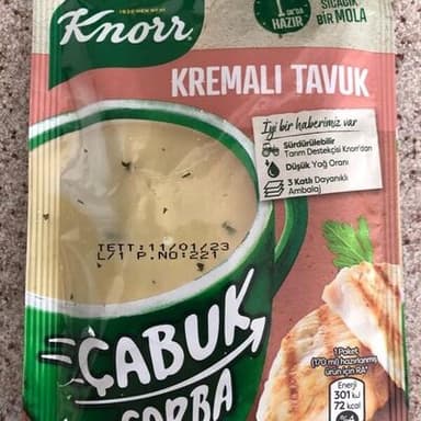 Kremali tavuk corba