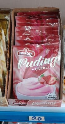 Burçak çilekli puding