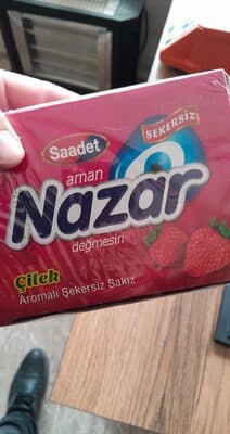 nazar tekli sakız çilekli