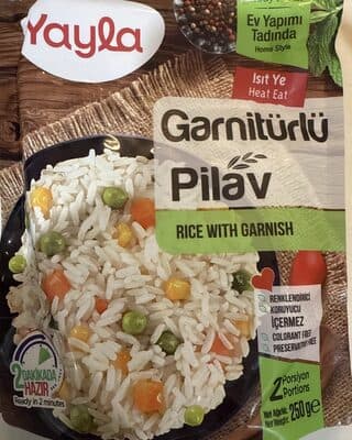 Garnitürlü Pilav