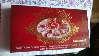 Traditional Double Roasted Blackberry Flavoured Turkish Delight With Extra Rich Pistachio