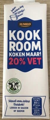 Kookroom 20% vet