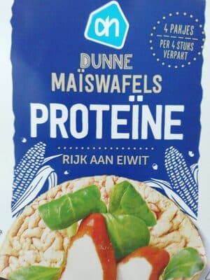 Dunne maiswafels proteïne