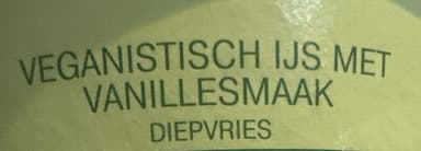 Veganistisch ijs met vanillesmaak