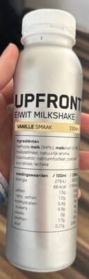 PHILIPS UPFRONT EIWIT MILKSHAKE VANILLE SMAAK ingr