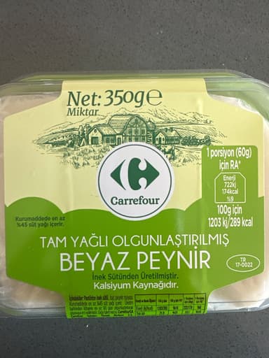 Tam Yağlı Olgunlaştırılmış Beyaz Peynir