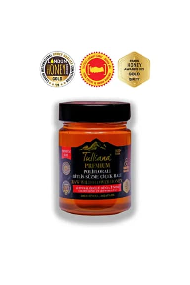 Tulliana Premium Seri Polifloralı Ham Süzme Çiçek Balı 350 g