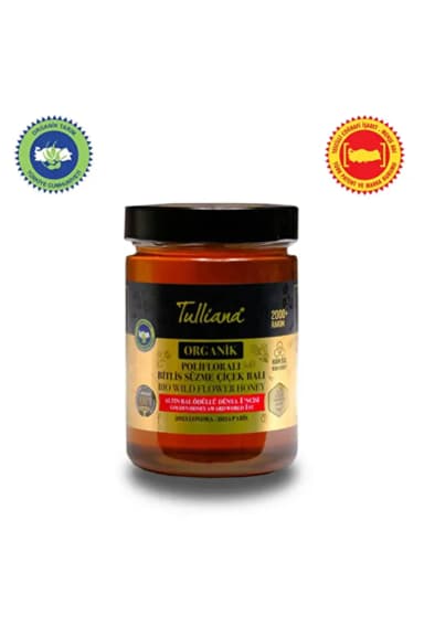 Tulliana Organik Sertifikalı Polifloralı Ham Süzme Çiçek Balı 850 g