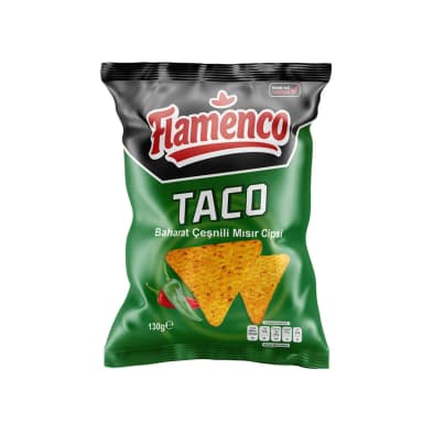 Flamenco Taco Baharatlı Mısır Cipsi 130G