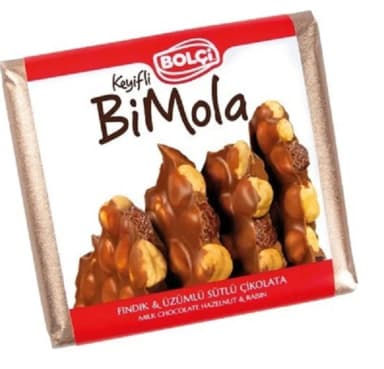 Bolçi Fındık-Üzümlü Sütlü 70 gr. Çikolata
