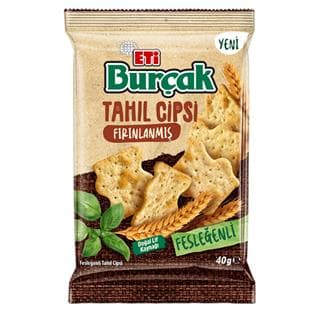Eti Burçak Fırınlanmış Fesleğenli Tahıl Cipsi 40g