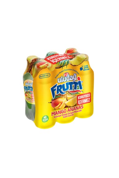 Uludağ Frutti Mango Ananas Aromalı Maden Suyu 6X200 ml