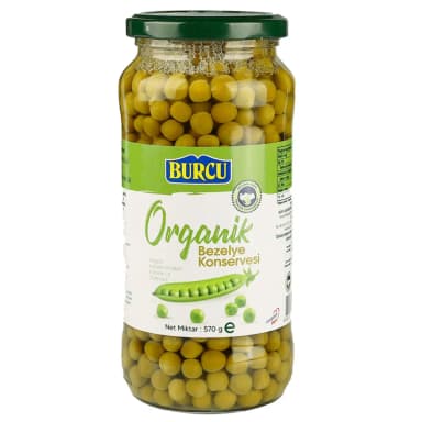 BURCU ORGANIK BEZELYE KONSERVESI 570 GR CAM