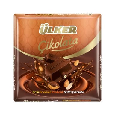 Ülker Çikolata Ballı Bademli Krokanlı Çikolata 60g