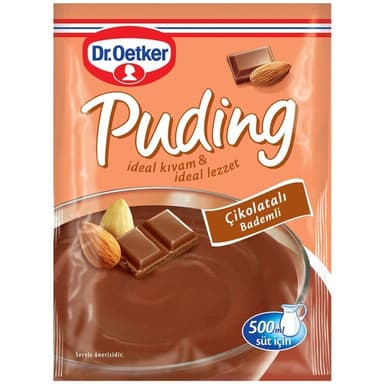 Dr.Oetker Puding Çikolata Bademli 104 Gr